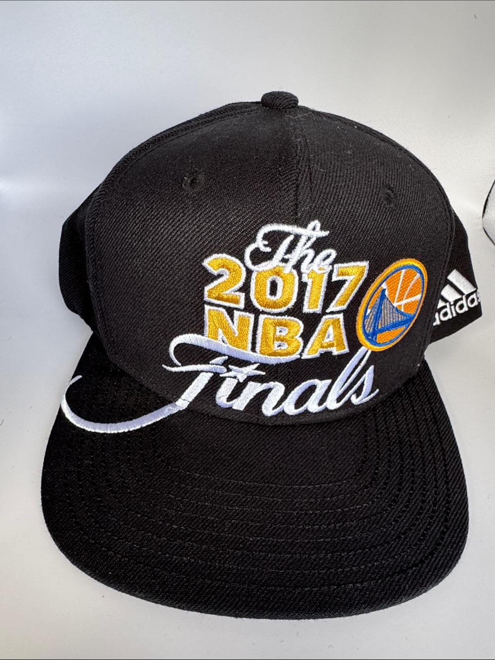 adidas Black 2017 NBA Finals Embroidered Snapback Hat golden State NBA Champs.